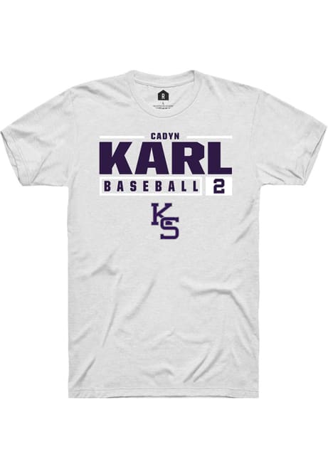 Cadyn Karl White K-State Wildcats NIL Stacked Box Short Sleeve T Shirt