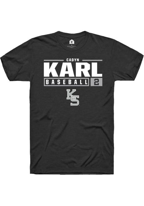 Cadyn Karl Black K-State Wildcats NIL Stacked Box Short Sleeve T Shirt