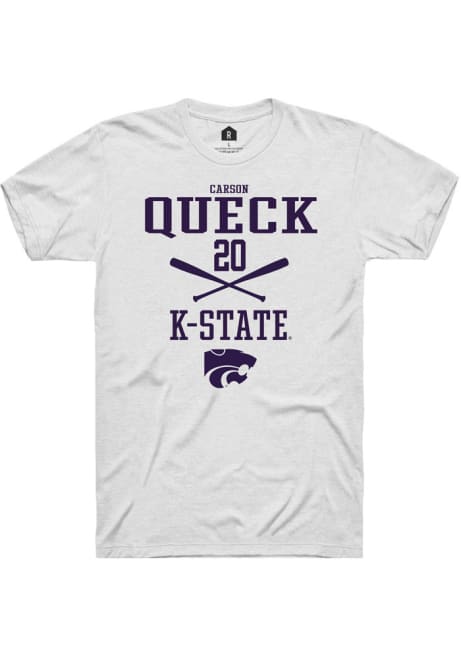 Carson Queck White K-State Wildcats NIL Sport Icon Short Sleeve T Shirt