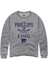Main image for Cayden Phillips Rally Mens Graphite K-State Wildcats NIL Sport Icon Crew Sweatshirt