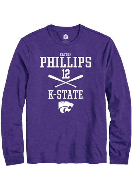 Cayden Phillips Rally Mens Purple K-State Wildcats NIL Sport Icon Tee