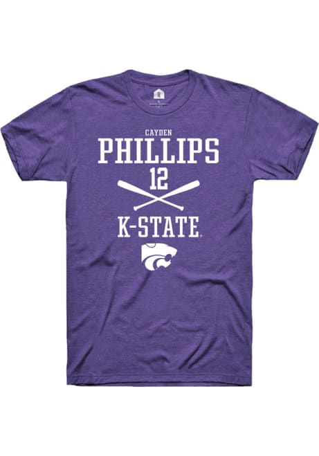 Cayden Phillips Purple K-State Wildcats NIL Sport Icon Short Sleeve T Shirt