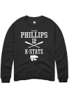 Main image for Cayden Phillips Rally Mens Black K-State Wildcats NIL Sport Icon Crew Sweatshirt