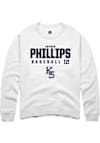Main image for Cayden Phillips Rally Mens White K-State Wildcats NIL Stacked Box Crew Sweatshirt