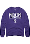 Main image for Cayden Phillips Rally Mens Purple K-State Wildcats NIL Stacked Box Crew Sweatshirt