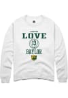 Main image for Langston Love  Rally Baylor Bears Mens White NIL Sport Icon Long Sleeve Crew Sweatshirt
