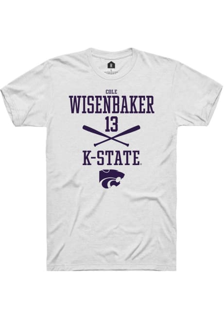 Cole Wisenbaker White K-State Wildcats NIL Sport Icon Short Sleeve T Shirt