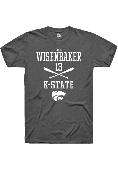 Cole Wisenbaker Grey K-State Wildcats NIL Sport Icon Short Sleeve T Shirt