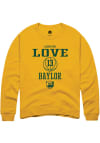 Main image for Langston Love  Rally Baylor Bears Mens Gold NIL Sport Icon Long Sleeve Crew Sweatshirt
