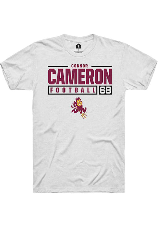 Connor Cameron Arizona State Sun Devils Rally White NIL Stacked
