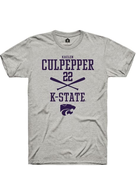 Kaelen Culpepper Ash K-State Wildcats NIL Sport Icon Short Sleeve T Shirt