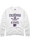 Main image for Kaelen Culpepper Rally Mens White K-State Wildcats NIL Sport Icon Crew Sweatshirt