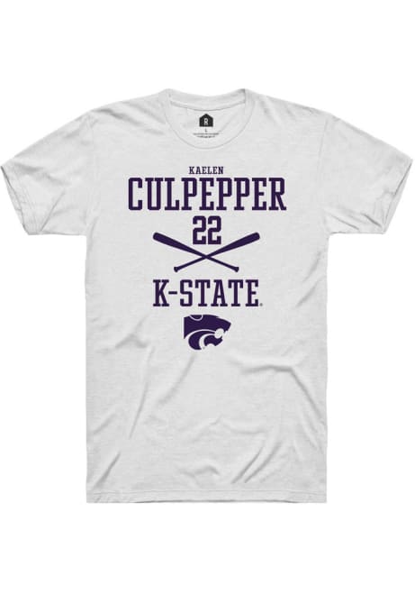 Kaelen Culpepper White K-State Wildcats NIL Sport Icon Short Sleeve T Shirt