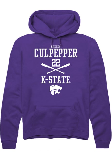 Kaelen Culpepper Rally Mens Purple K-State Wildcats NIL Sport Icon Hooded Sweatshirt