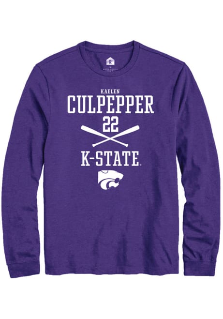 Kaelen Culpepper Rally Mens Purple K-State Wildcats NIL Sport Icon Tee