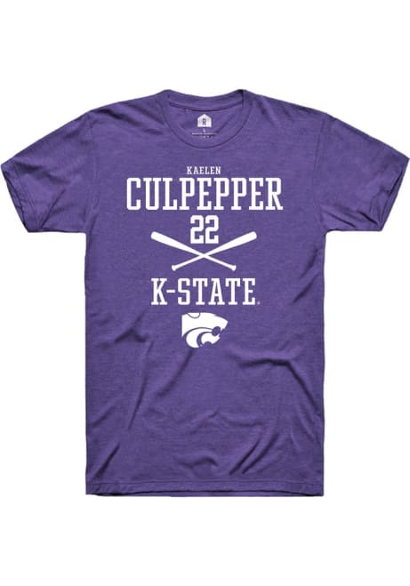 Kaelen Culpepper Purple K-State Wildcats NIL Sport Icon Short Sleeve T Shirt