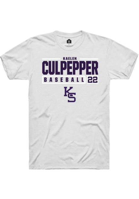 Kaelen Culpepper White K-State Wildcats NIL Stacked Box Short Sleeve T Shirt