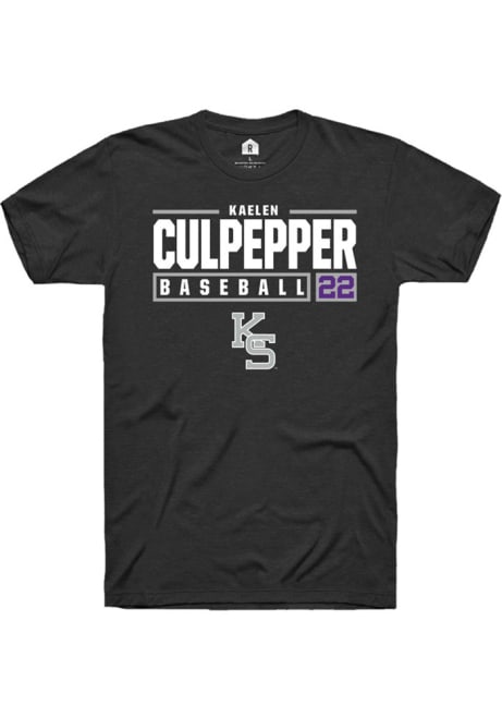 Kaelen Culpepper Black K-State Wildcats NIL Stacked Box Short Sleeve T Shirt