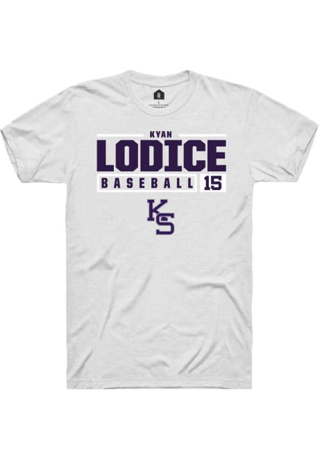 Kyan Lodice White K-State Wildcats NIL Stacked Box Short Sleeve T Shirt