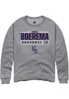 Main image for Owen Boerema Rally Mens Graphite K-State Wildcats NIL Stacked Box Crew Sweatshirt