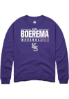Main image for Owen Boerema Rally Mens Purple K-State Wildcats NIL Stacked Box Crew Sweatshirt