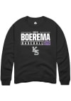 Main image for Owen Boerema Rally Mens Black K-State Wildcats NIL Stacked Box Crew Sweatshirt