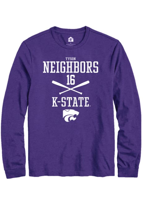 Tyson Neighbors Rally Mens Purple K-State Wildcats NIL Sport Icon Tee