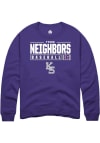 Main image for Tyson Neighbors Rally Mens Purple K-State Wildcats NIL Stacked Box Crew Sweatshirt