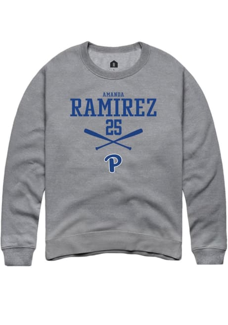 Amanda Ramirez Rally Mens Graphite Pitt Panthers NIL Sport Icon Crew Sweatshirt