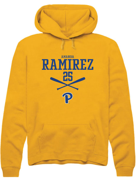 Amanda Ramirez Rally Mens Gold Pitt Panthers NIL Sport Icon Hooded Sweatshirt