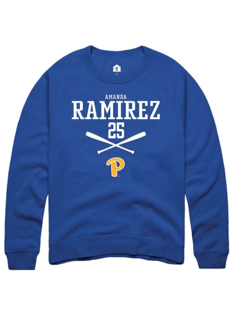 Amanda Ramirez Rally Mens Blue Pitt Panthers NIL Sport Icon Crew Sweatshirt