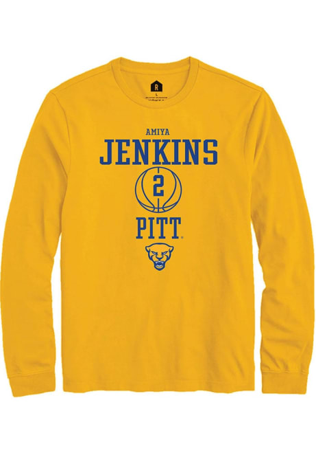 Amiya Jenkins Rally Mens Gold Pitt Panthers NIL Sport Icon Tee