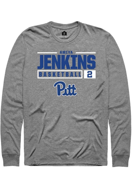 Amiya Jenkins Rally Mens Graphite Pitt Panthers NIL Stacked Box Tee