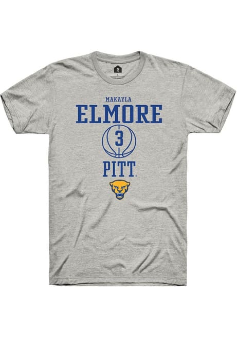 MaKayla Elmore Ash Pitt Panthers NIL Sport Icon Short Sleeve T Shirt