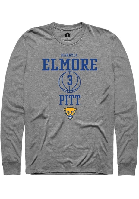 MaKayla Elmore Rally Mens Graphite Pitt Panthers NIL Sport Icon Tee