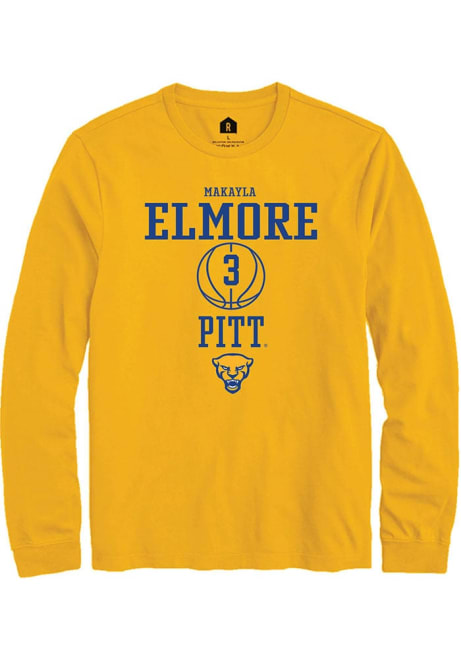 MaKayla Elmore Rally Mens Gold Pitt Panthers NIL Sport Icon Tee