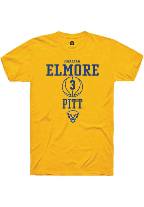 MaKayla Elmore Gold Pitt Panthers NIL Sport Icon Short Sleeve T Shirt