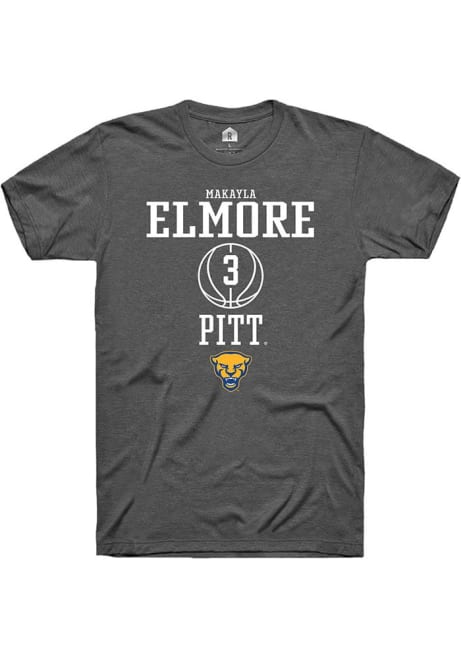 MaKayla Elmore Dark Grey Pitt Panthers NIL Sport Icon Short Sleeve T Shirt