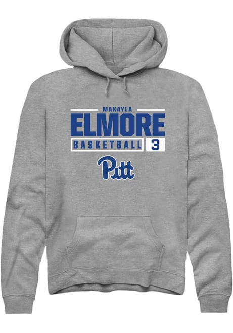 MaKayla Elmore Rally Mens Graphite Pitt Panthers NIL Stacked Box Hooded Sweatshirt