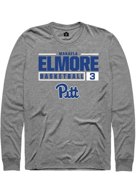 MaKayla Elmore Rally Mens Graphite Pitt Panthers NIL Stacked Box Tee