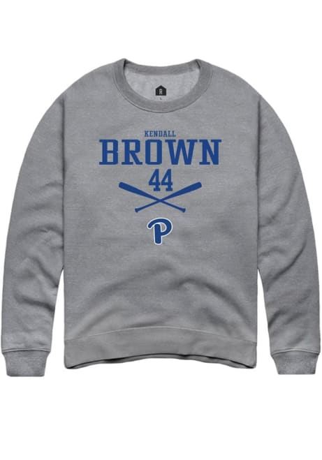 Kendall Brown Rally Mens Graphite Pitt Panthers NIL Sport Icon Crew Sweatshirt