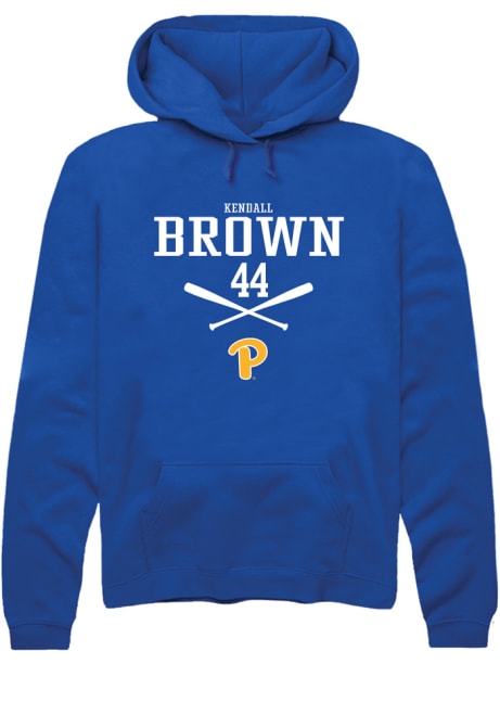 Kendall Brown Rally Mens Blue Pitt Panthers NIL Sport Icon Hooded Sweatshirt