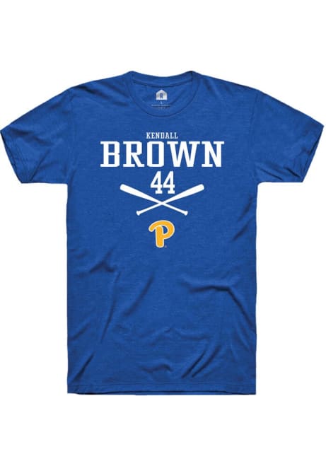 Kendall Brown Blue Pitt Panthers NIL Sport Icon Short Sleeve T Shirt