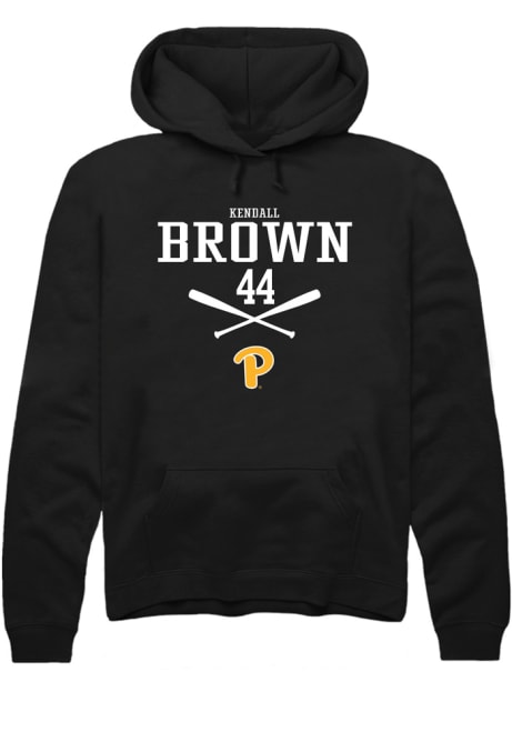 Kendall Brown Rally Mens Black Pitt Panthers NIL Sport Icon Hooded Sweatshirt