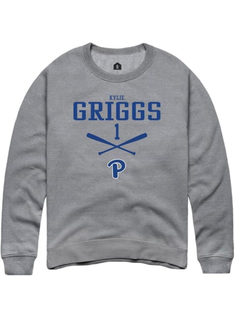 Kylie Griggs Rally Mens Graphite Pitt Panthers NIL Sport Icon Crew Sweatshirt