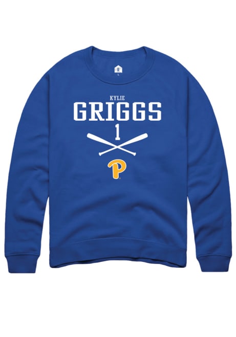 Kylie Griggs Rally Mens Blue Pitt Panthers NIL Sport Icon Crew Sweatshirt