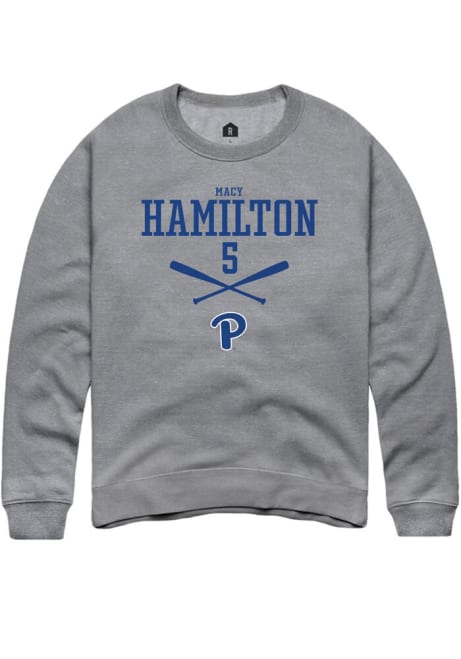 Macy Hamilton Rally Mens Graphite Pitt Panthers NIL Sport Icon Crew Sweatshirt