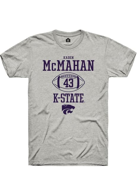 Kaden McMahan Ash K-State Wildcats NIL Sport Icon Short Sleeve T Shirt