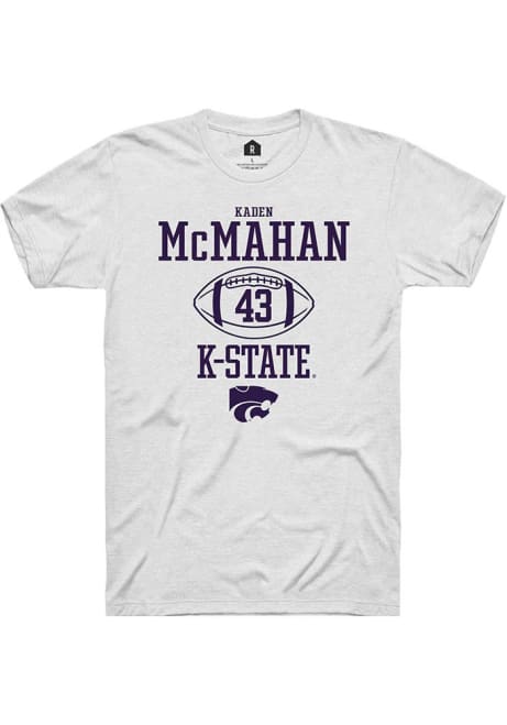 Kaden McMahan White K-State Wildcats NIL Sport Icon Short Sleeve T Shirt