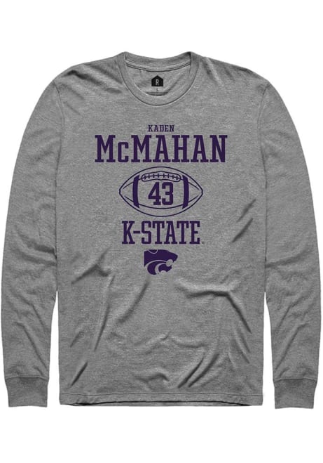 Kaden McMahan Rally Mens Graphite K-State Wildcats NIL Sport Icon Tee